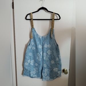 Smf studio collection 100% cotton denim short overall
